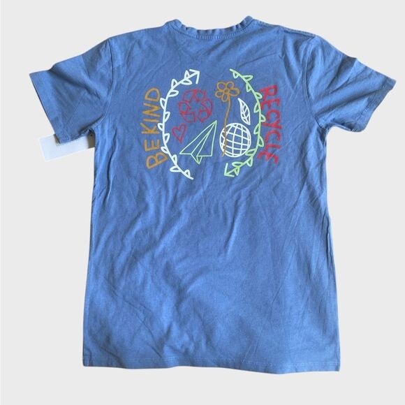 NWT Urban Outfitters Re.Purpose Be Kind Recycle T-Shirt Sz S Blue Comfy Soft Tee - Picture 8 of 12